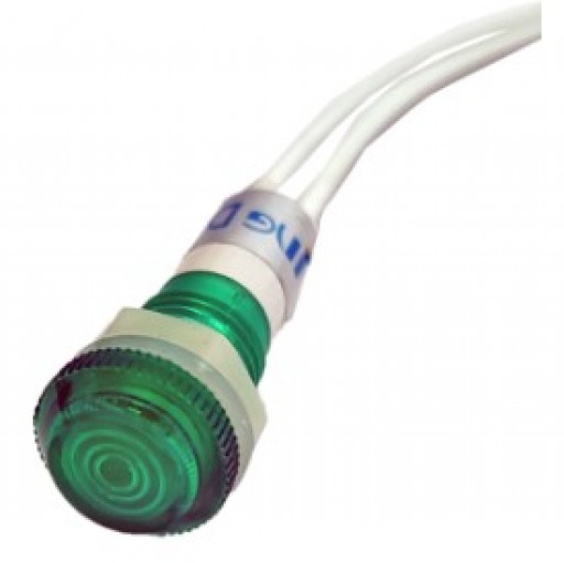 Sinaleiro Olho de Boi 13mm dc12V Verde 